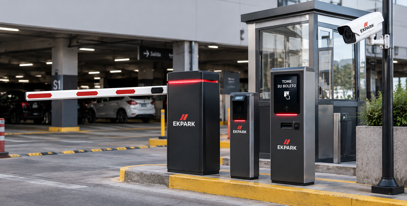 Equipo EKpark — venta y alquiler de plumas, cámaras, sistemas de cobro y señalización